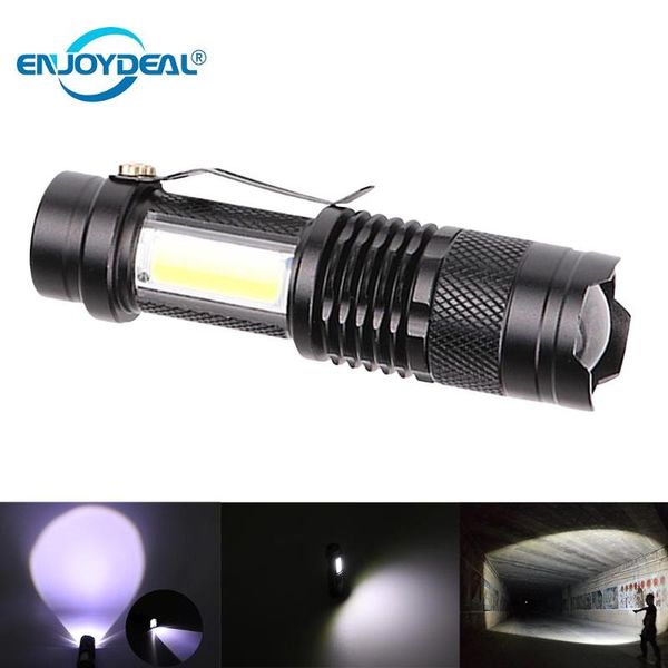 

3800lm led torch usb rechargeable 3 modes penlight adjustable zoomable mini for lighting flashlights torches