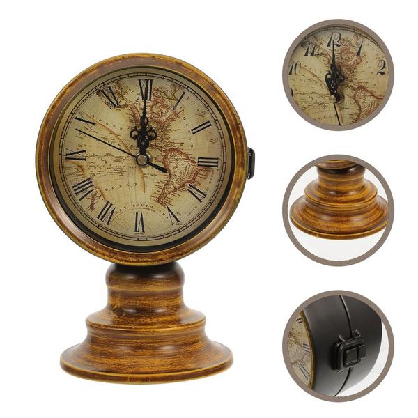 

wall clocks 1pc artistic retro living room clock ornament double-sided mute