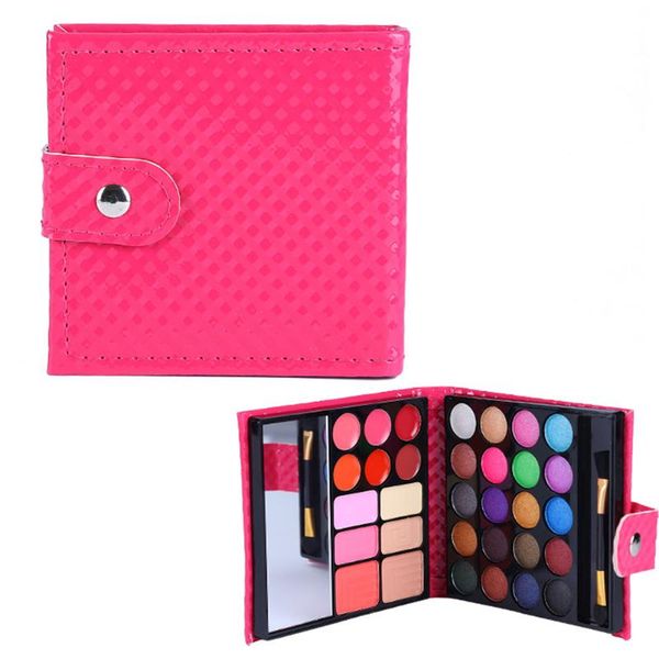 

eye shadow 1pcs 32 colors paillette plate pearlescent makeup cosmetic pallet(rose red cover)