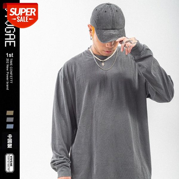 

vivgae men's dyed basic long sleeve t-shirt #gl8r, White;black