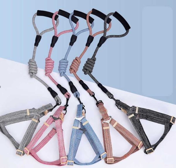 

dog collars & leashes collar lead leash pet breastback rope harness for walking vest animal accessories puppy cat supplies