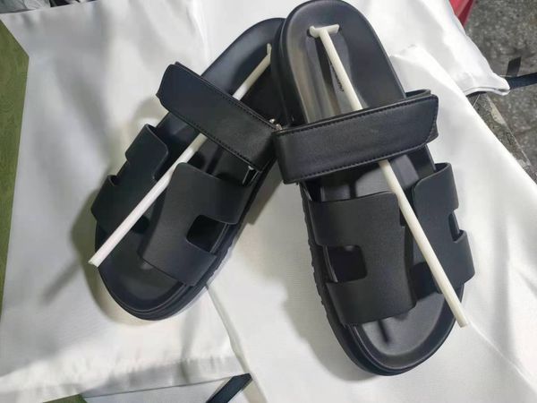 

2021 women designers flat slides slippers sandals foam runner platform genuine leather shoes sandal beach novelty scuffs shoe mules womens s, Black
