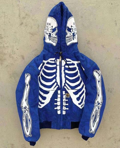 

men's hoodies & sweatshirts 2021 fashion hi street cool cardigan women and men skull painted streetwear hip hop graffiti hoody, Black