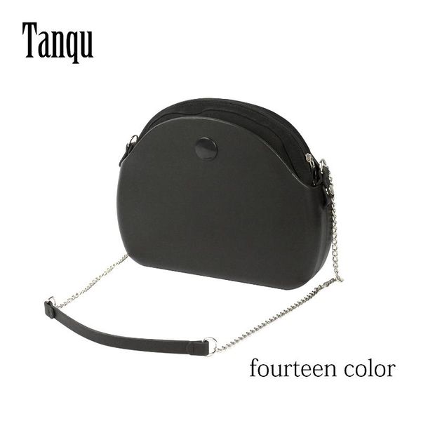 

tanqu o bag moon light body with long chain waterproof inner pocket rubber silicon obag women handbag shoulder bags