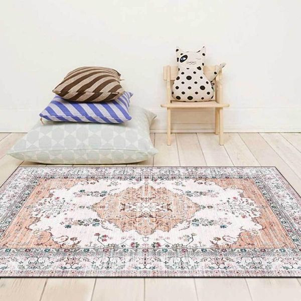 

carpets retro persian ethnic style area rug geometric flower bedroom girl bedside home decor carpet living room bath non-slip floor mat