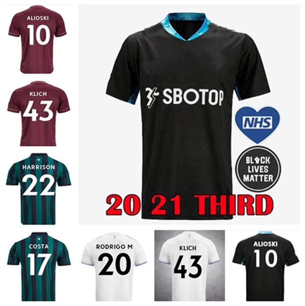 

0/21leeds soccer jerseys20202021koch costa alioski phillips bamford men +kids sockstraining football shirt uniform, Black;yellow