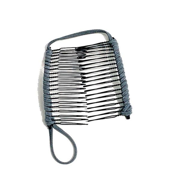 

hair brushes large stretchable banana clip - double comb for thick, curly, kinky personalized hairpin, Silver