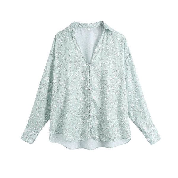

women's blouses & shirts jcÂ·kilig 2021 printed silk satin blouse b1463, White