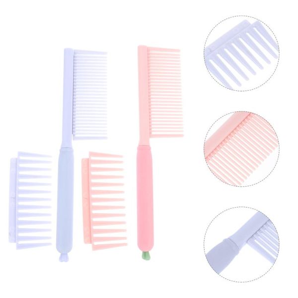 

hair brushes 2pcs comb professional hairdressing combs cutting barber tool, Silver