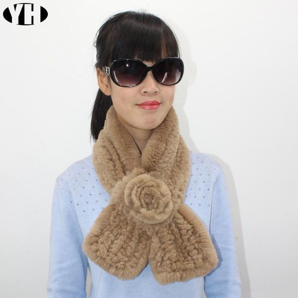 

scarves women winter real fur scarf fashion lady genuine rex long warm muffler, Blue;gray
