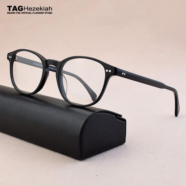 

fashion sunglasses frames 2021 brand transparent glasses frame women vintage spectacle myopia computer round men eyeglasses, Black