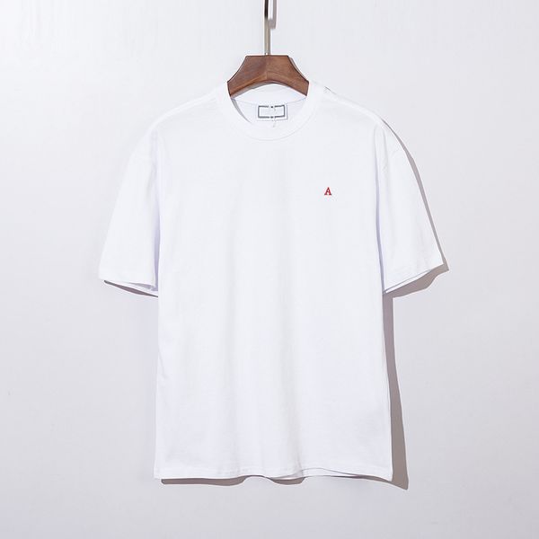 

2021 mens t shirts paris style small letter loose tee men and women couples embroidery causal short sleeve 6color, White;black