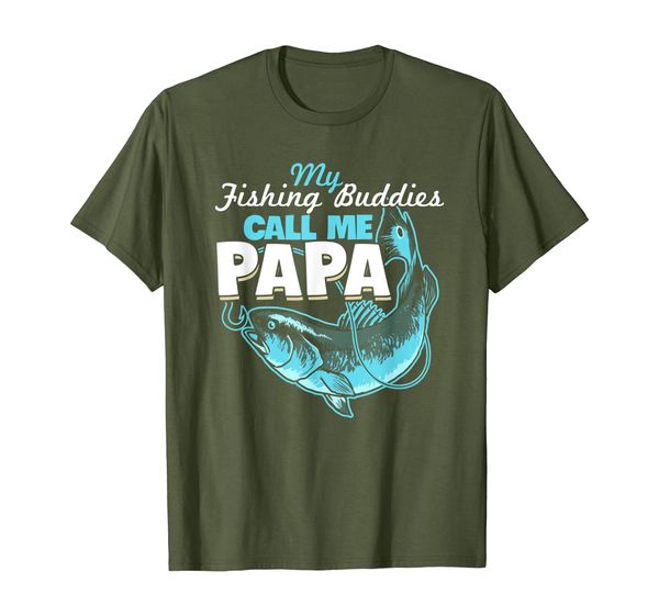

my fishing buddies call me papa vintage gift t-shirt, White;black