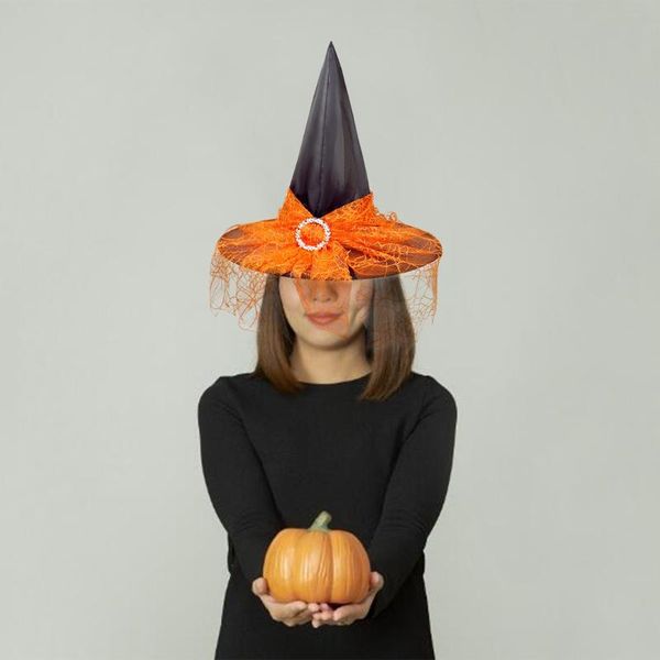

wide brim hats lace cosplay party personality witch hat fashion casual tide christmas present halloween cap sun #p2, Blue;gray