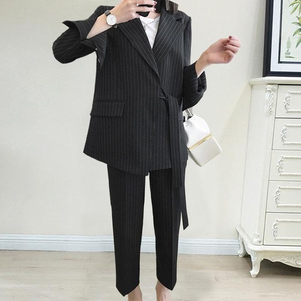 

arrival women plus big size pant suit professional temperament fashion warm elastic waist comfortable suits women's & blazers, White;black