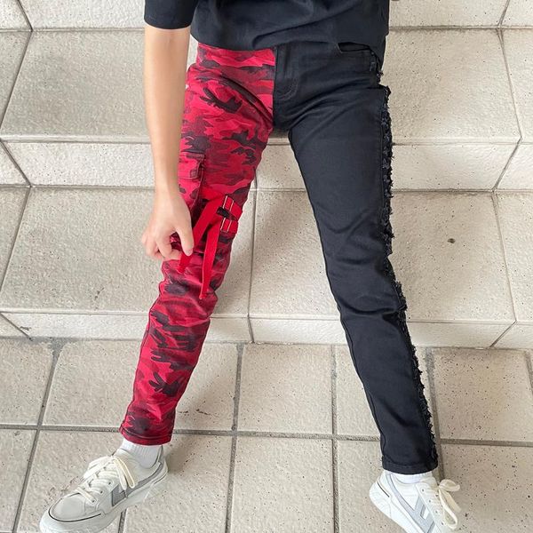 

jeans denim vendor kids camo and black splice pants model big boys children boutique clothing, Blue