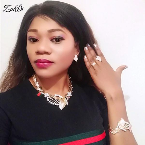 

earrings & necklace grace quality fashion italian jewelry set wholesale noble gold colorful sets brand 2021 african beads se, Silver