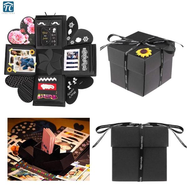 

gift wrap surprise explosion box birthday valentine handmade diy po with scrapbook xmas gifts