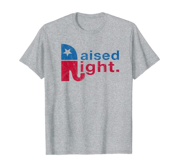 

conservative republican t shirt raised right anti liberal, White;black