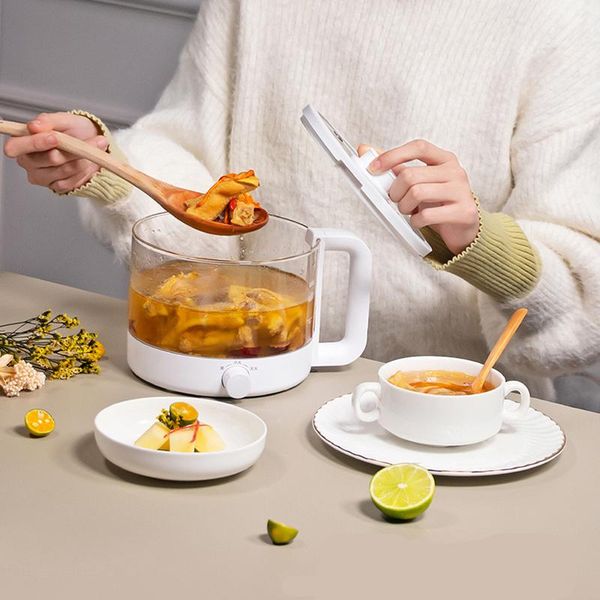 

mini electric stew pot 1.2l multi-function pan portable slow cooker dormitor cooking stewing porridge soup skillets