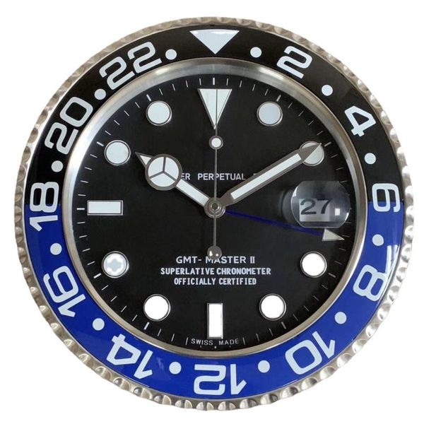 

wall clocks luminous clock metal luxury watches home decor modern design silent living room decoration gift with logo
