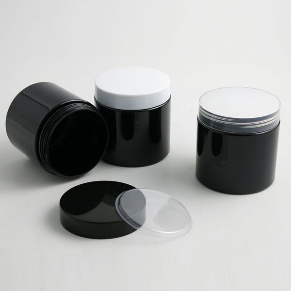 

storage bottles & jars 24pcs/lot 200g empty plastic jar cream pot with lids screw tin cosmetic container 200ml black box