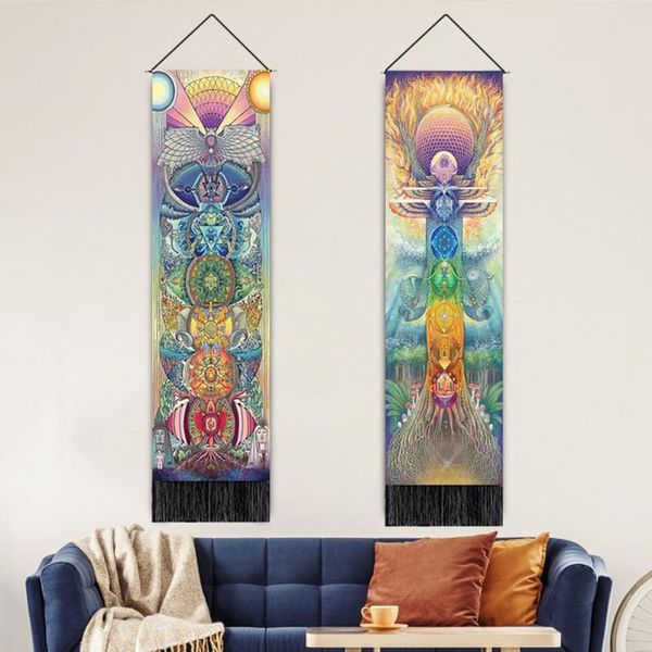 

tapestries bohemian tassel paintings durable decorative living room hanging creative colorful moon-star tapestry wall decor home decoration