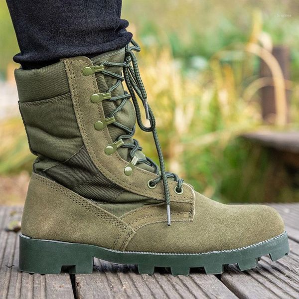 

boots army men tactical combat waterproof summer/winter green size 38-461, Black