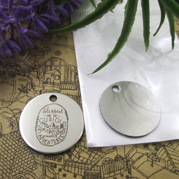 

40pcs--stainless steel charms"blessed are the curious for they shall adventures" more style choosing diy pendants fo necklace, Bronze;silver