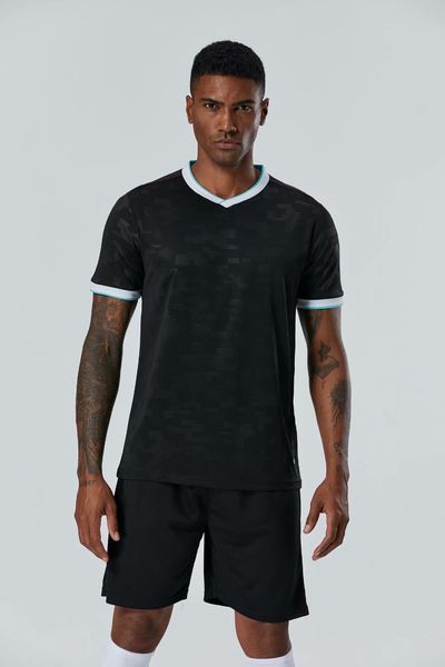 

#054 football uniform men+kids soccer jersey printing team custom track and field sports short-sleeved shirt, Black;yellow