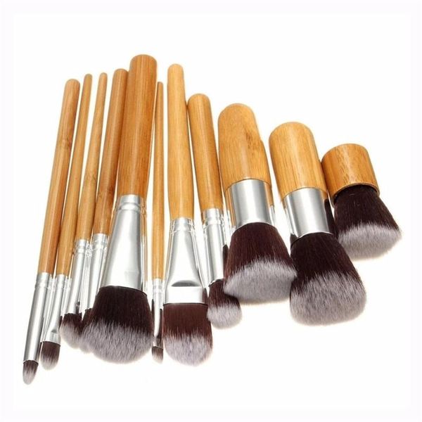 

makeup brushes bamboo handle brush pole suit with sack quality