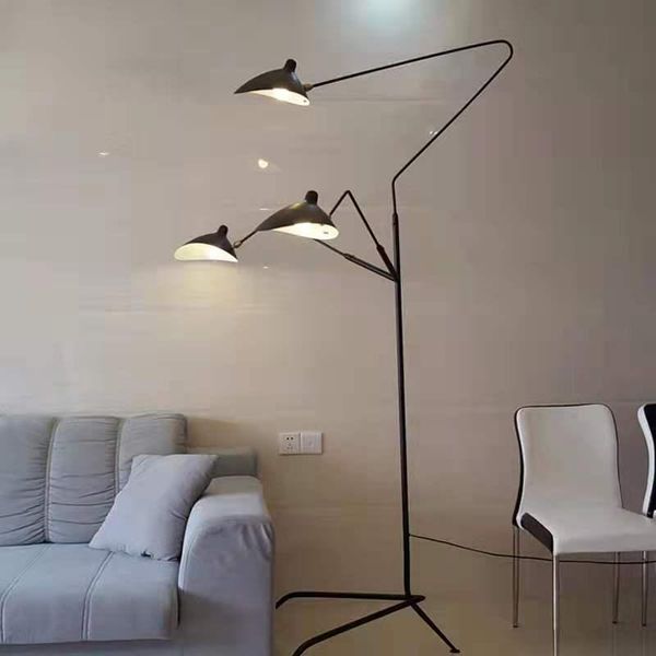 

floor lamps simple bedroom decorative 3 heads black light adjustable shade iron stand lamp for living room office bar loft