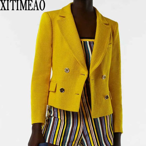 

za long sleeve leisure styles women casual high waist short suit with shorts and jackets coat ladies blazers set 210602, White;black