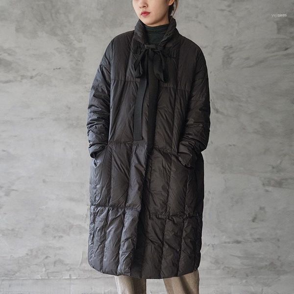 

women's down & parkas johnature 2021 winter loose leisure solid color plus size long coat simple comfortable all-match women warm coat1, Black