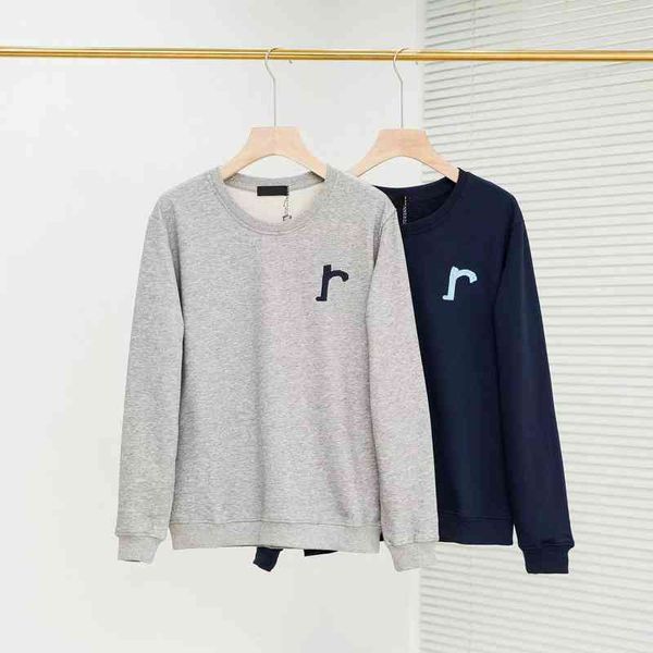 

vintage new puppy embroidery large simple fashion terry round neck couple casual pullover sweater clothing sale, Black