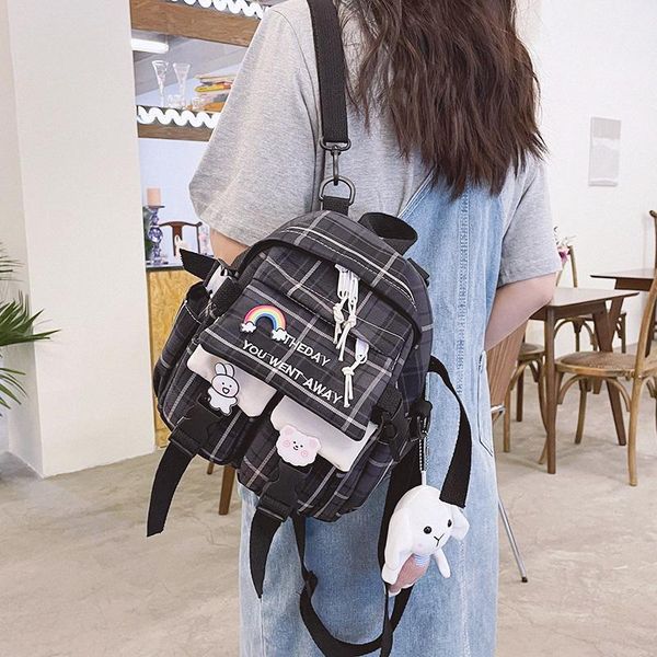 

school bags 2021 girl multifunctional small backpack fashion mini female kawaii shoulder bag ladies travel