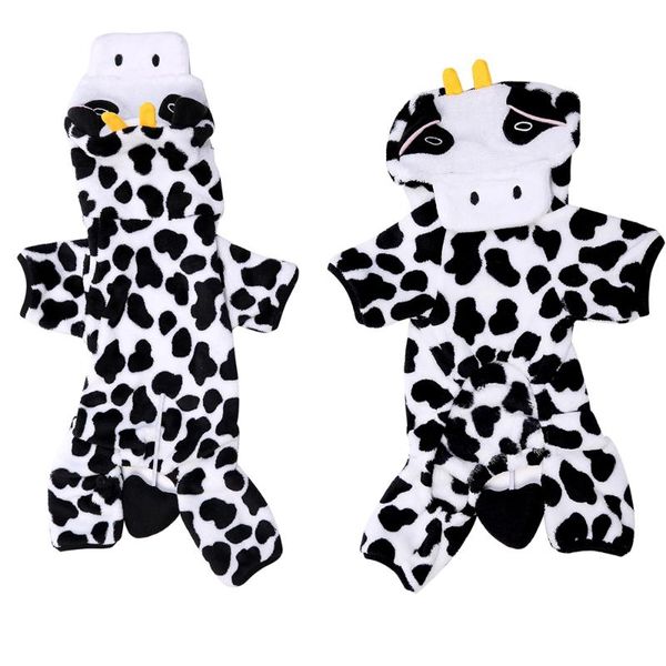 

dog apparel pet coat autumn winter cow style design clothes white black jacket for pets bk17