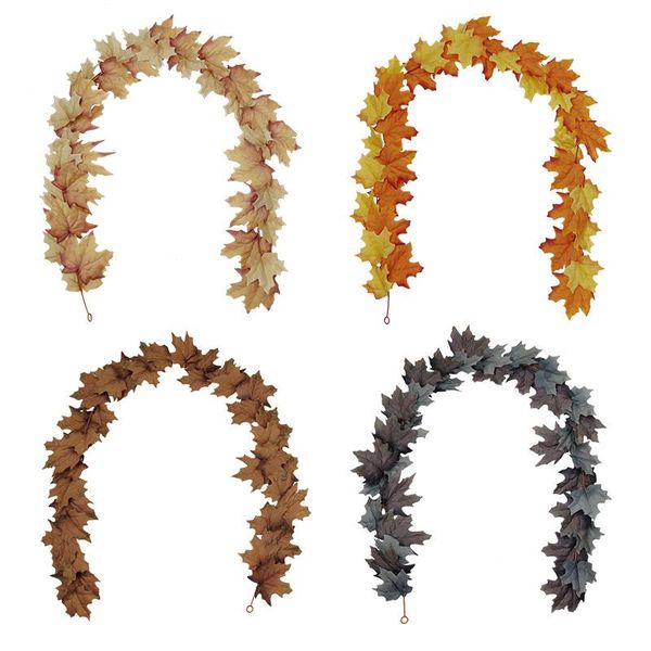

decorative flowers & wreaths 180cm artificial vine plants autumn silk garland for wedding party home office foliage garden decora