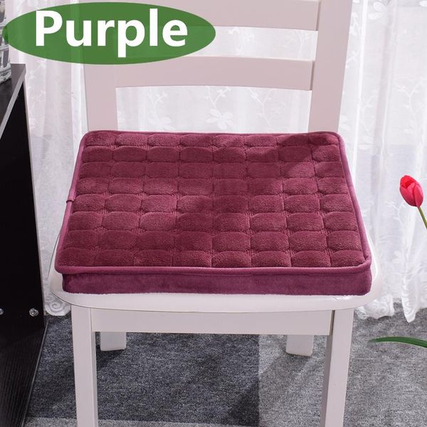 

cushion/decorative pillow flannel winter chair cushion thicken office throw seat cushions soft student mat can be fixed on