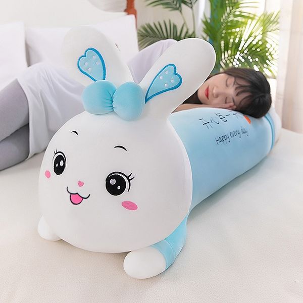

bunny plush toys sleeping pillow lovely strip bed children doll gift girl