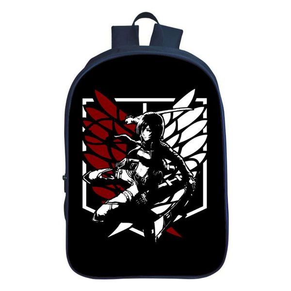 

backpack attack on titan cartoon zipper bags teens student school bag japanese cosplay fashion casual backpacks