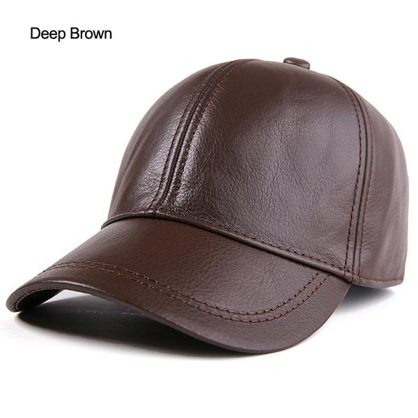 

100% cowhide leather baseball cap dad hat trucker driving outdoor snapback cap adjustable, Blue;gray