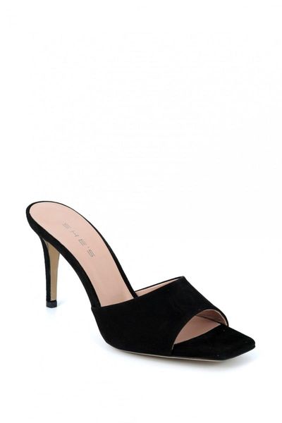 

slippers women's genuine leather suede, Black