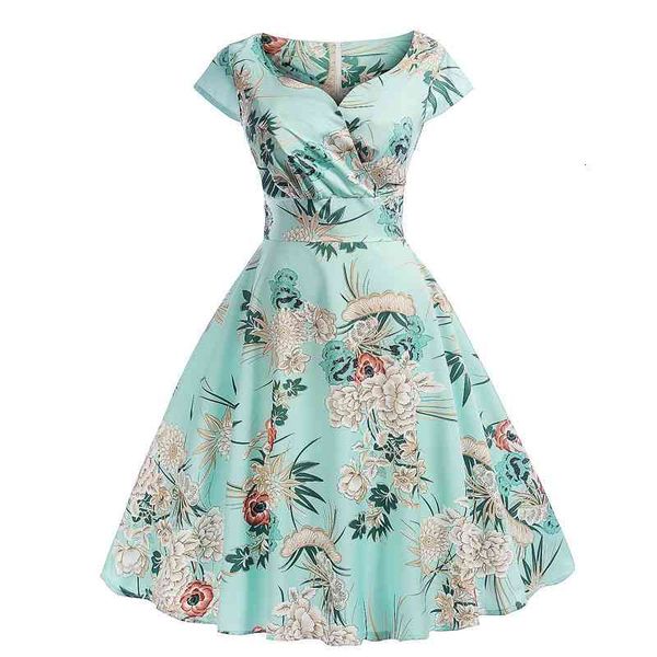 

two piece dress vintage hepburn style women 50s 60s slim short sleeve print party ladies elegant spring summer swing hk28, White