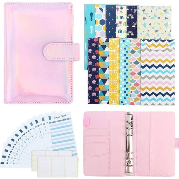 

pieces pu leather budget planner system organizer binder cash envelope for budgeting envelopes storage gift wrap