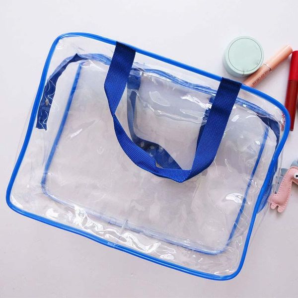 

storage bags women cosmetic handbag with zipper transparent toiletries bag waterproof travel makeup organizer large capacity