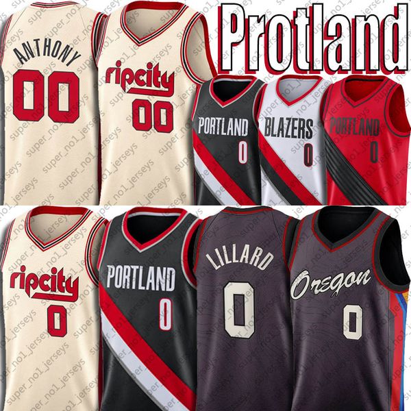 

0 damian portlands lillard jersey carmelo 00 anthony jerseys oregon cj 3 mccollum 2021 city new statement uniform, Black;red