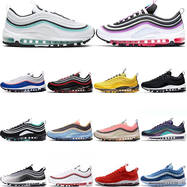 

2021 ing men women running shoes mx 97 have a day jesus laser fuchsia london summer of love metalic gold sliver bullet yellow aurora green t