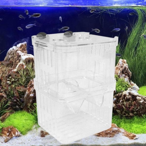 

aquariums acrylic fish breeder isolation box multifunctional daily durability double-layer combination hatching aquarium accessories