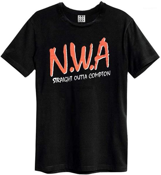 

men's t-shirts amplified clothing n.w.a. 'logo' (negro) t-shirt, White;black